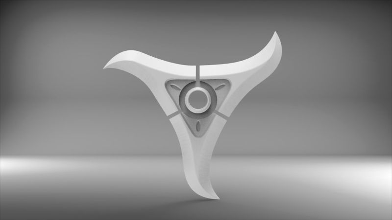 Genji sparrow shuriken 3D print model_4