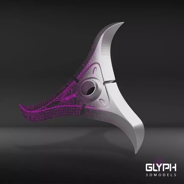 Genji sparrow shuriken 3D print model_0
