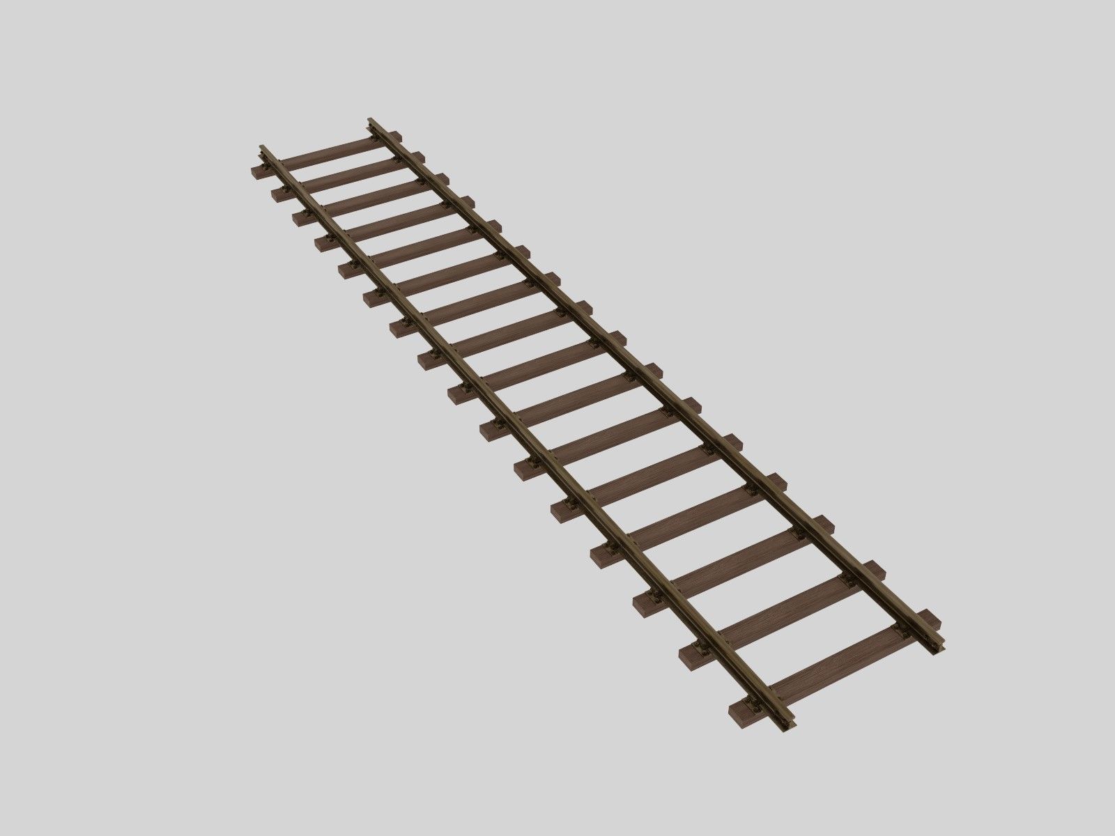 Railroad Track - Broad Gauge - Tileable Low-poly 3D model_1
