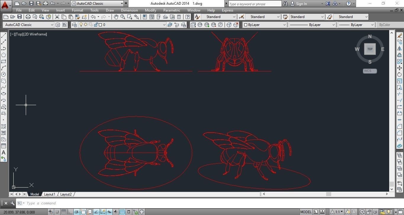 Realistic Bee Model silver 3D model_6