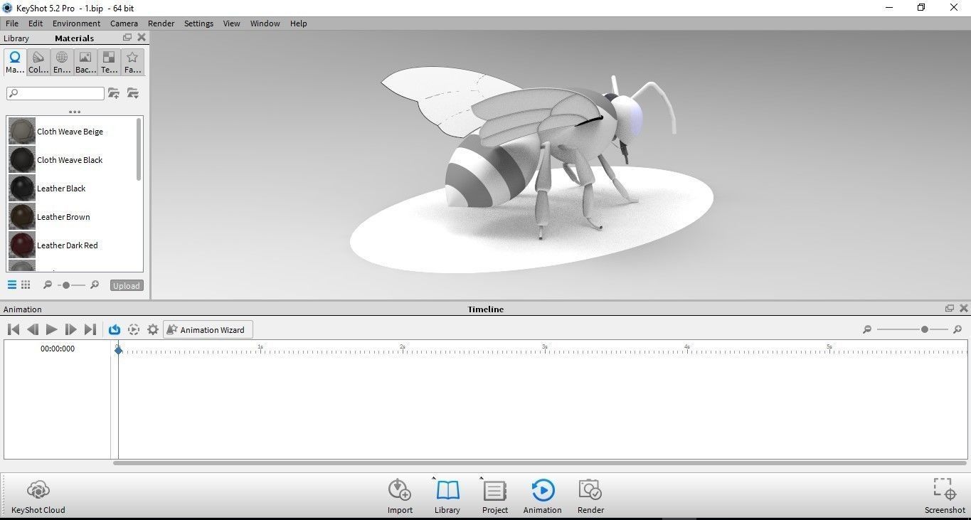 Realistic Bee Model silver 3D model_12
