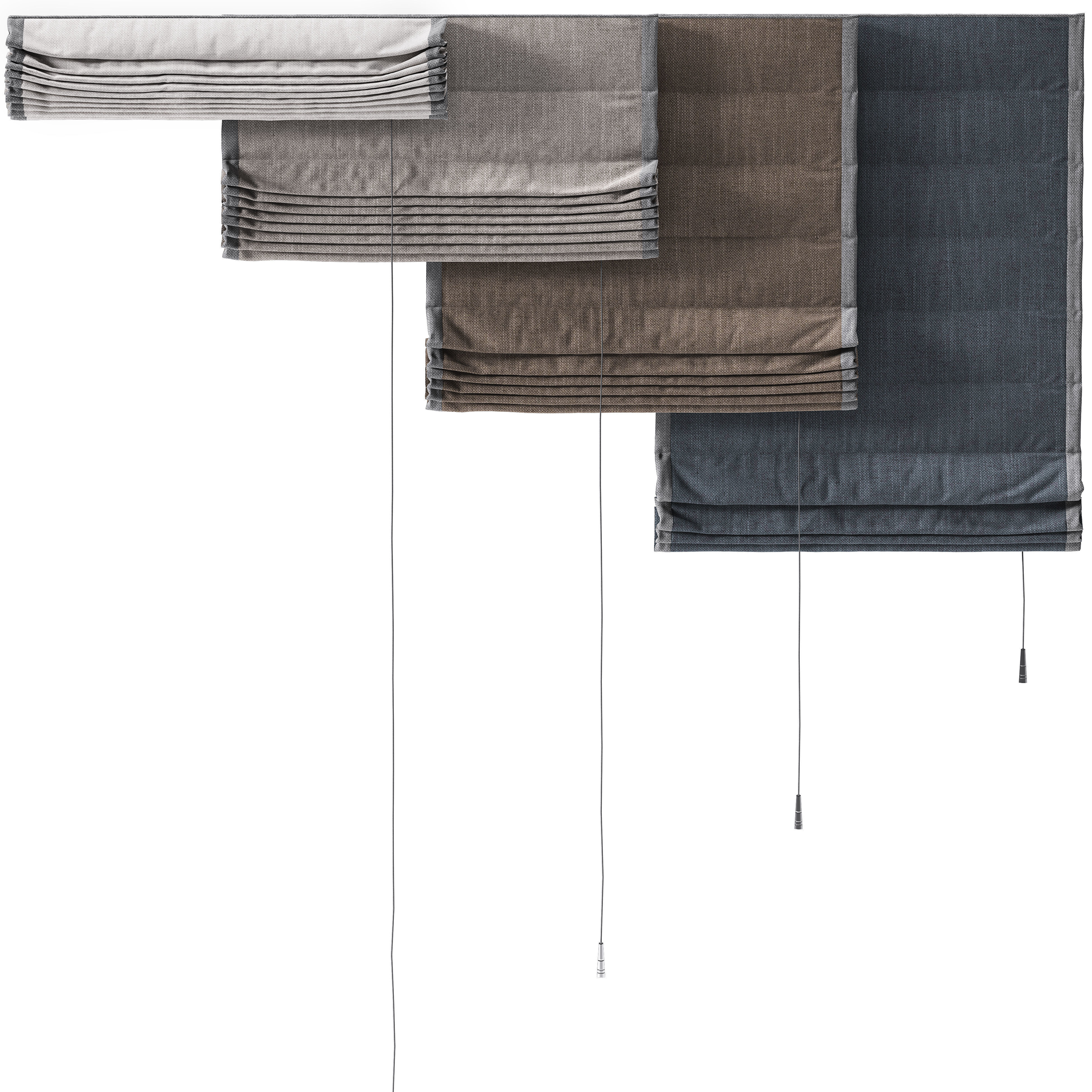 Roman blinds  3D model 3D model_1