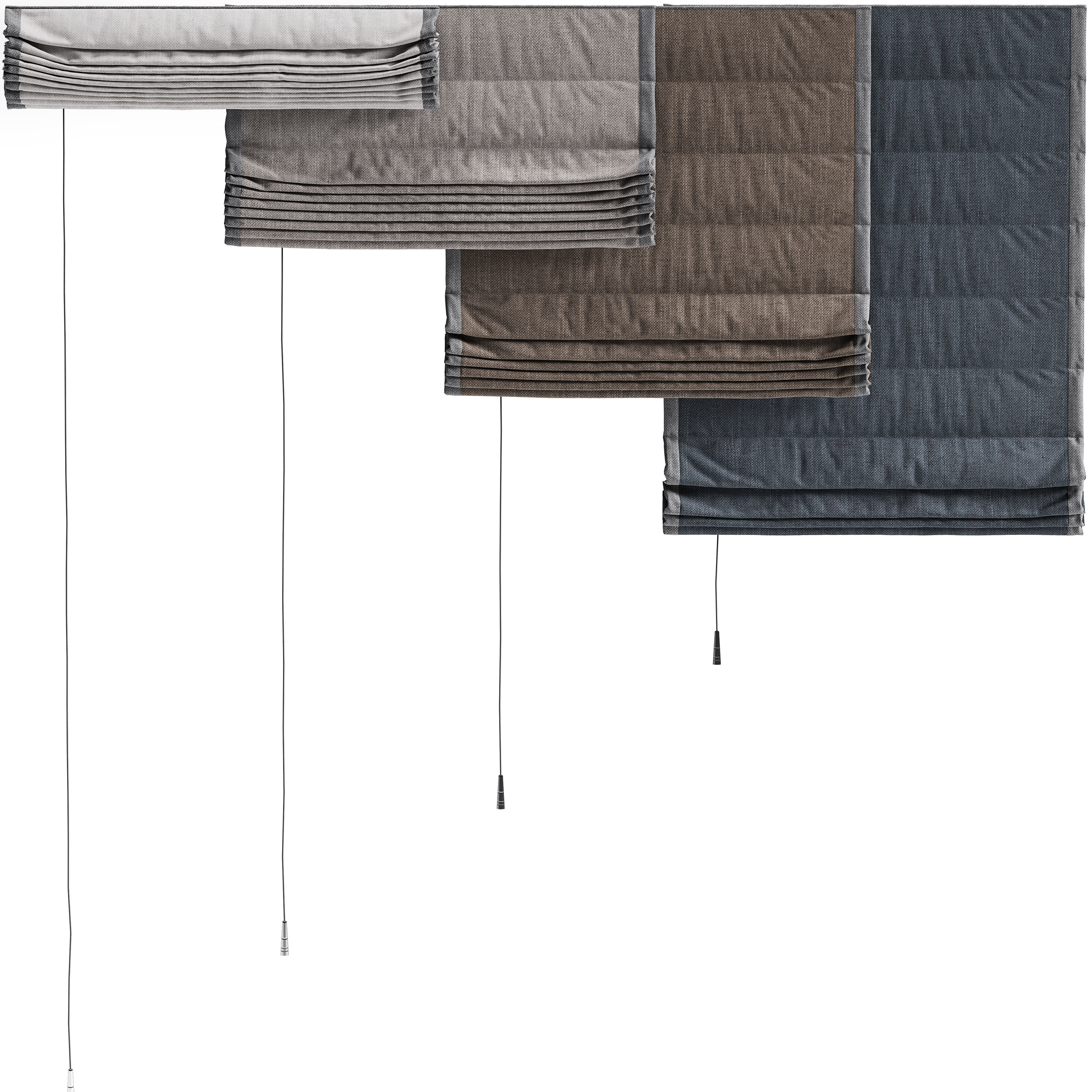 Roman blinds  3D model 3D model_2