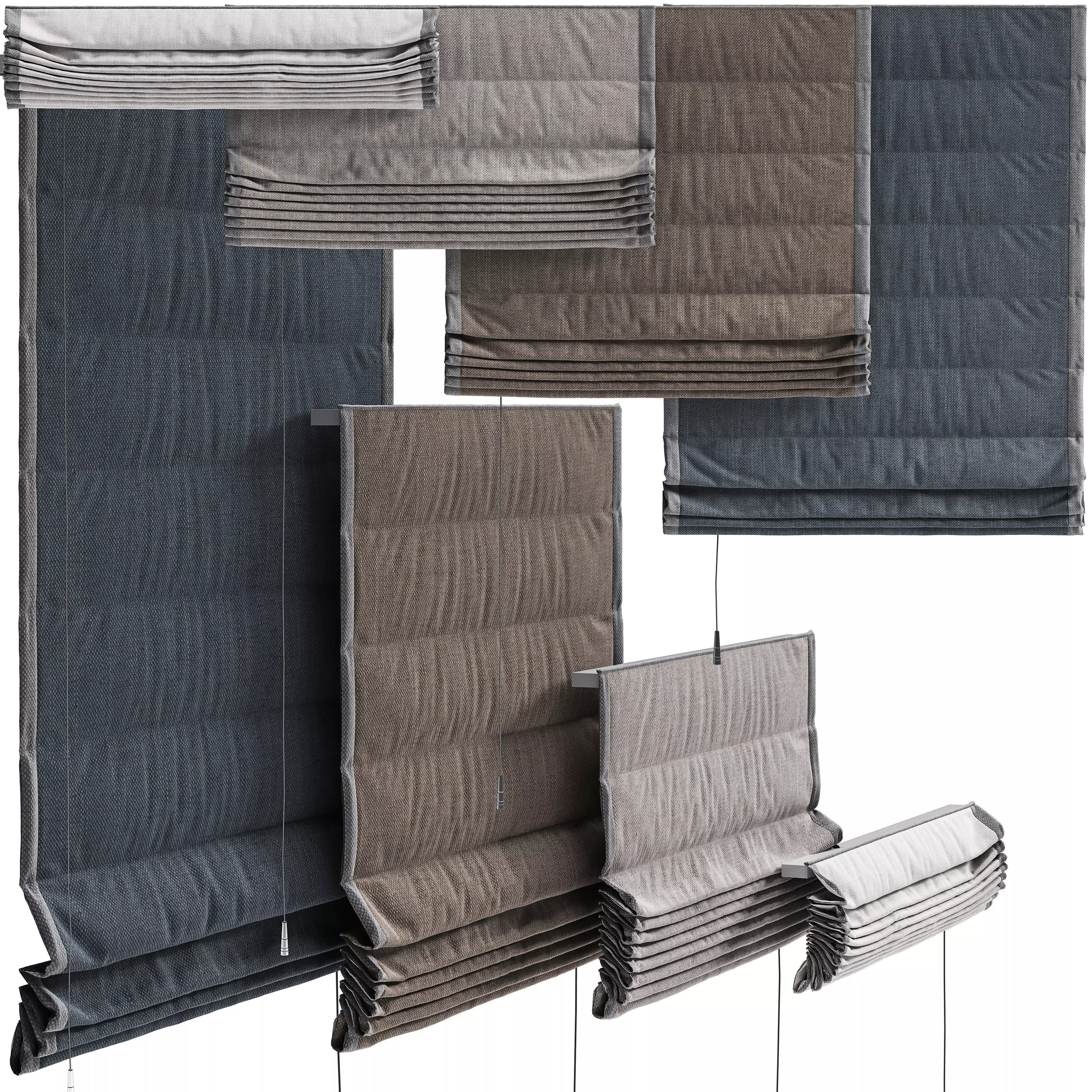 Roman blinds  3D model 3D model_0