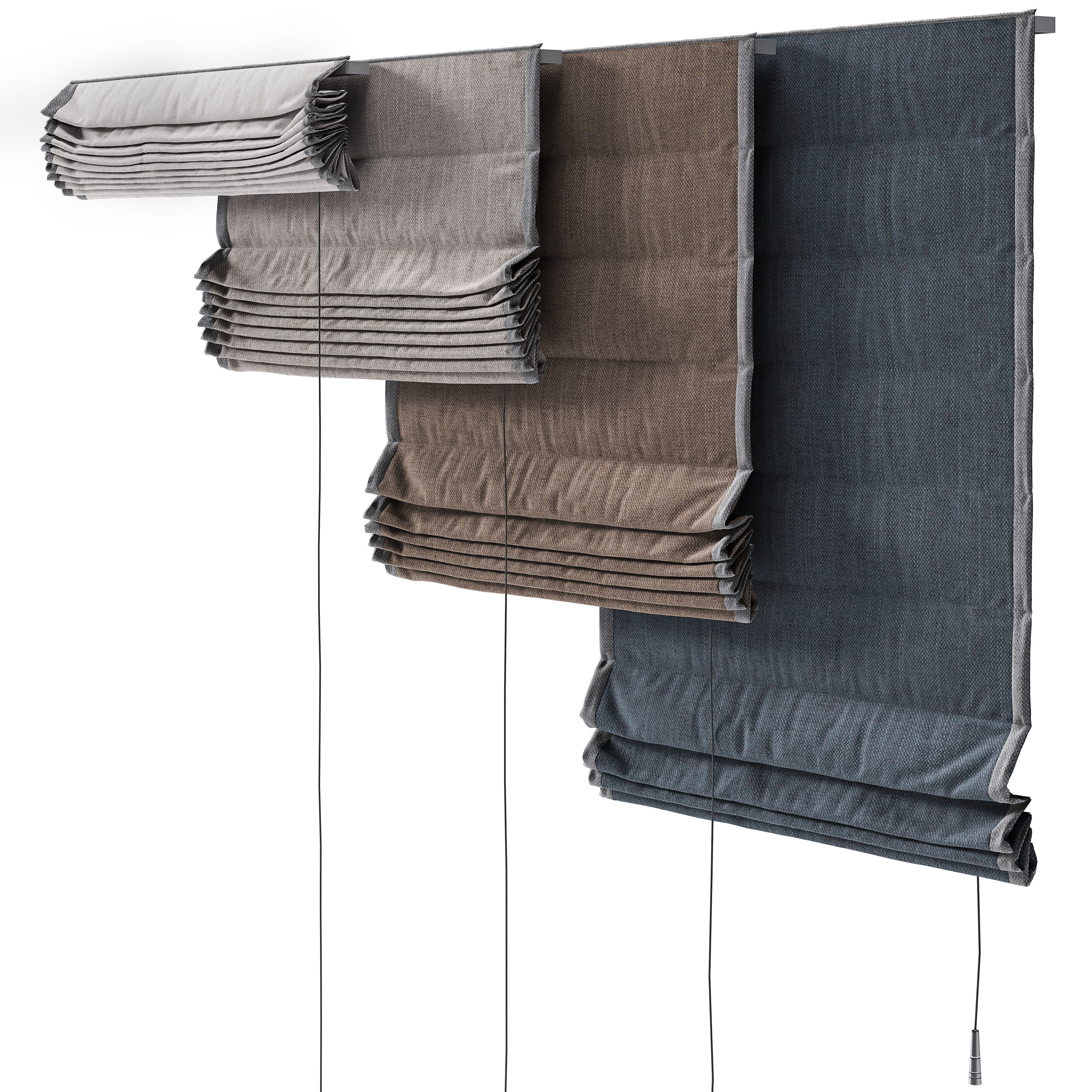 Roman blinds  3D model 3D model_4
