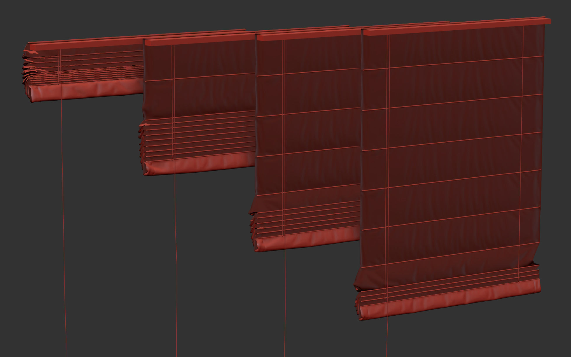 Roman blinds  3D model 3D model_8