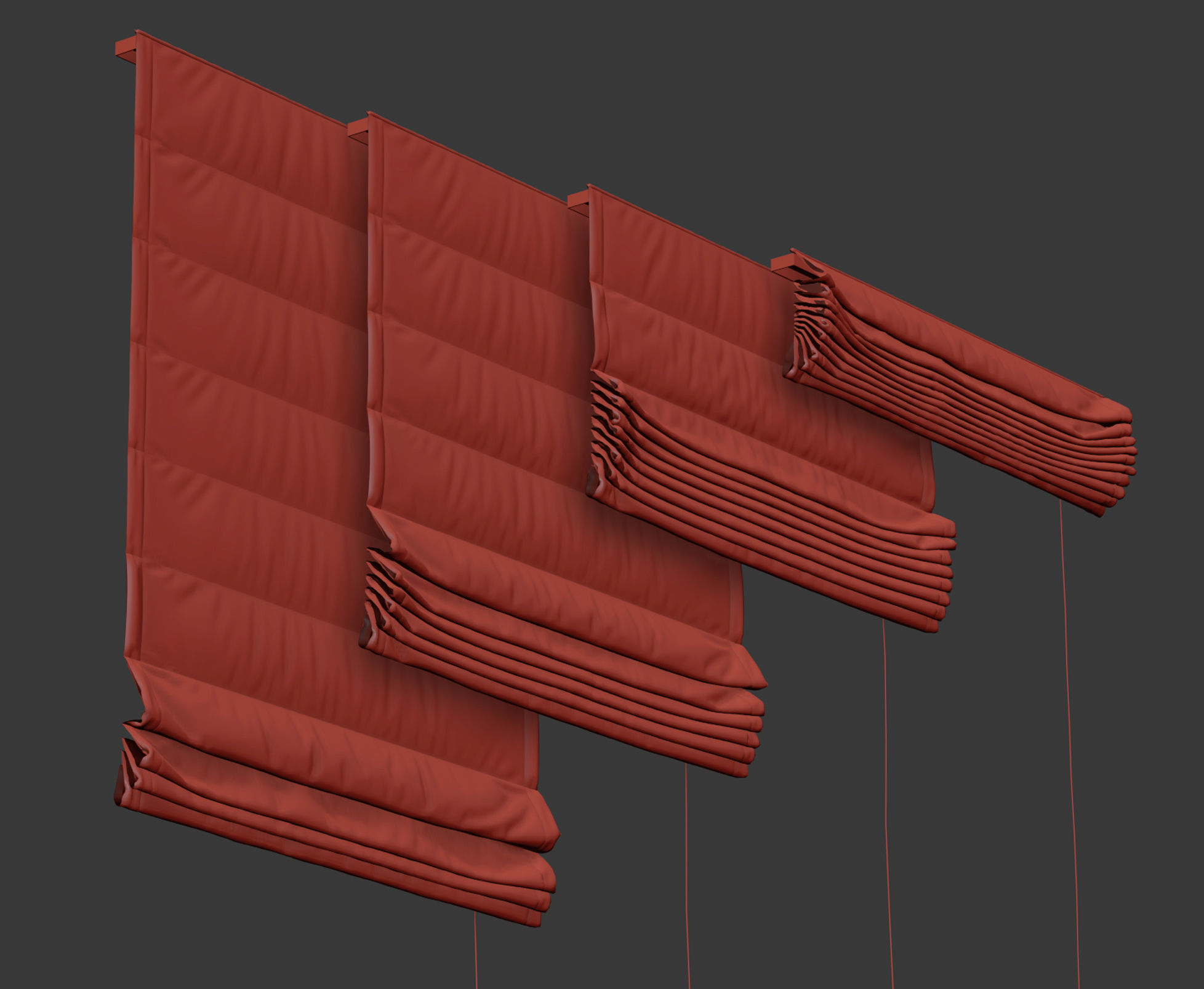 Roman blinds  3D model 3D model_7