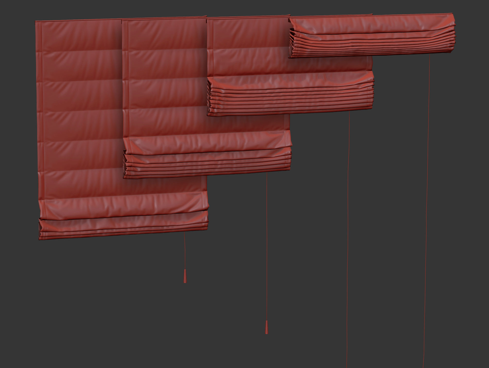 Roman blinds  3D model 3D model_6