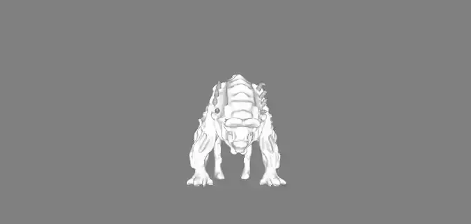 mostro bestioide Low-poly 3D model