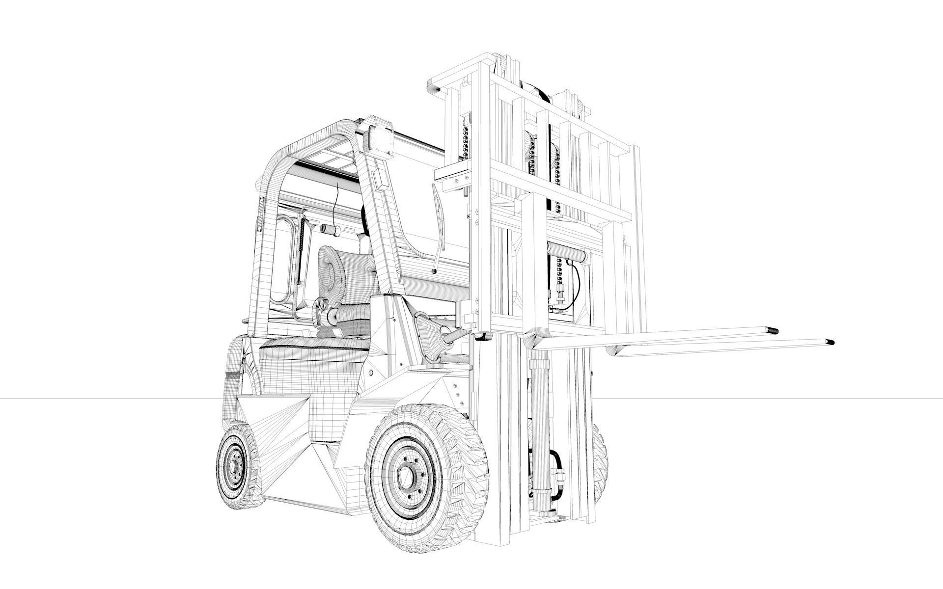 Forklift Animated  Smart 3D model_24