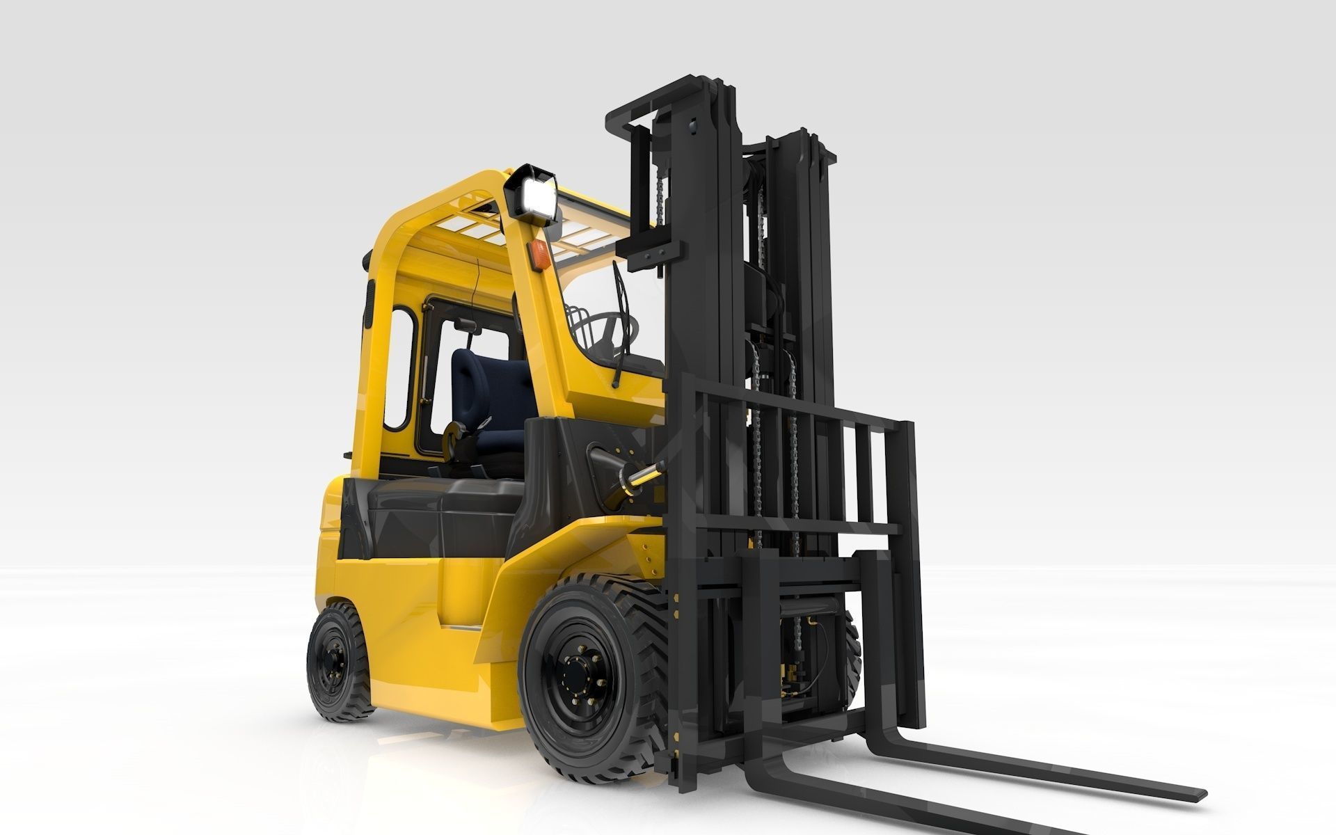 Forklift Animated  Smart 3D model_4