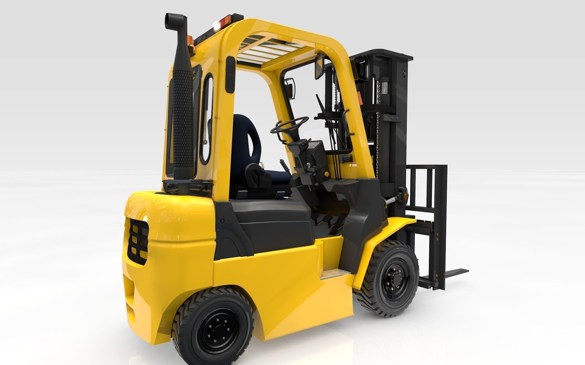 Forklift Animated  Smart 3D model_3