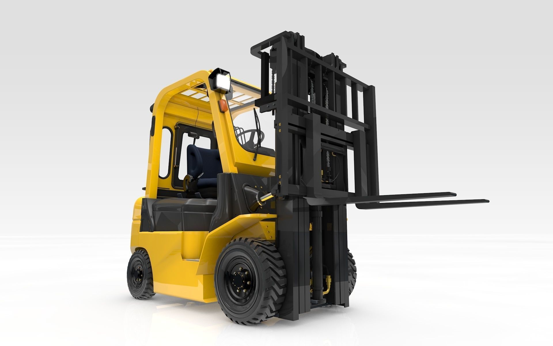 Forklift Animated  Smart 3D model_5