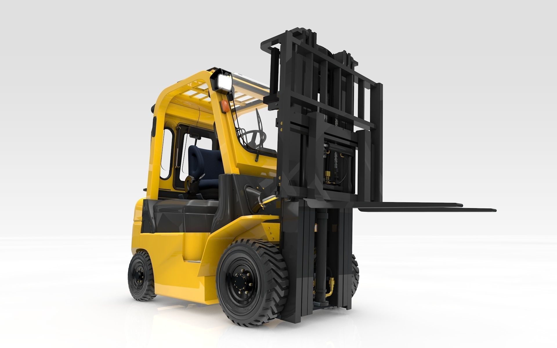 Forklift Animated  Smart 3D model_6