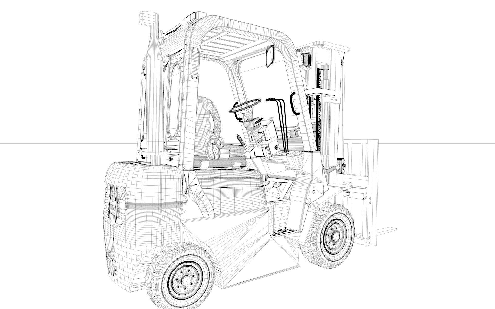 Forklift Animated  Smart 3D model_23