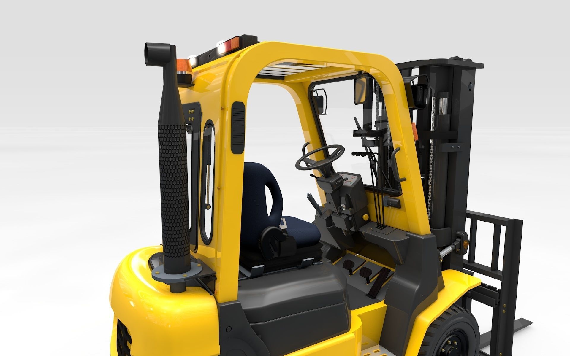 Forklift Animated  Smart 3D model_10