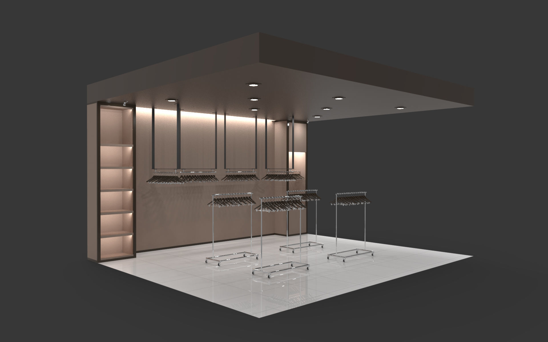 Clothing shop store 3D model_1