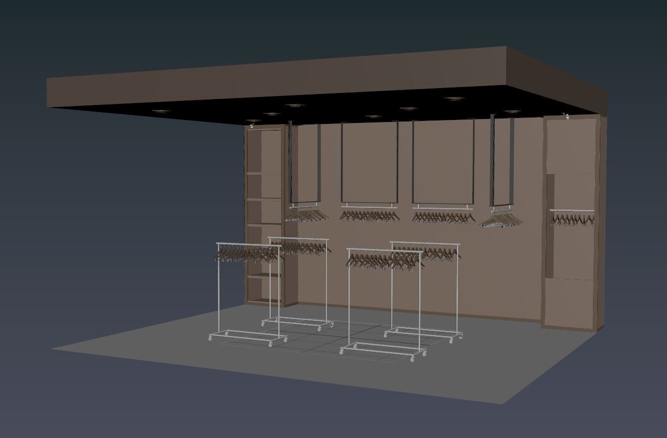 Clothing shop store 3D model_2