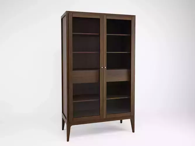 Two doors wooden bookcase
