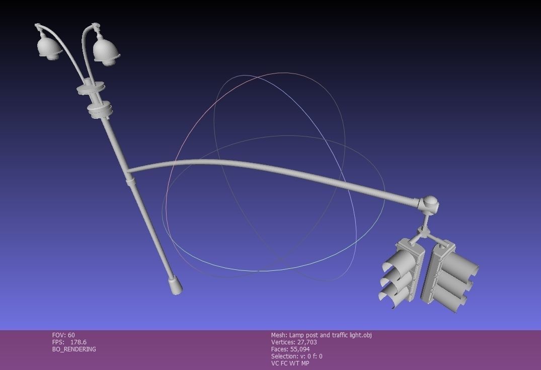 New York Manhattan Traffic light and street light Low-poly 3D model_24