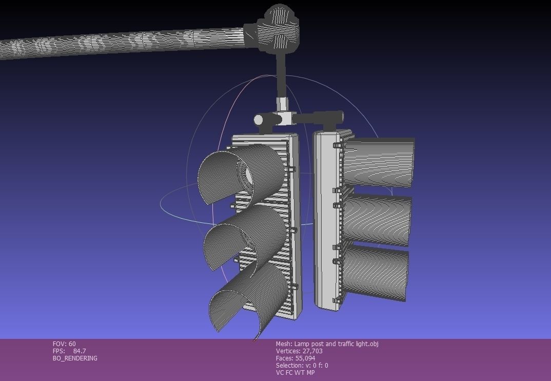 New York Manhattan Traffic light and street light Low-poly 3D model_26