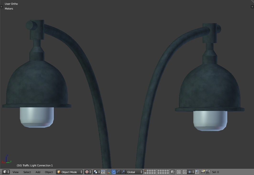 New York Manhattan Traffic light and street light Low-poly 3D model_10