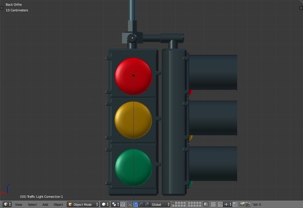 New York Manhattan Traffic light and street light Low-poly 3D model_16