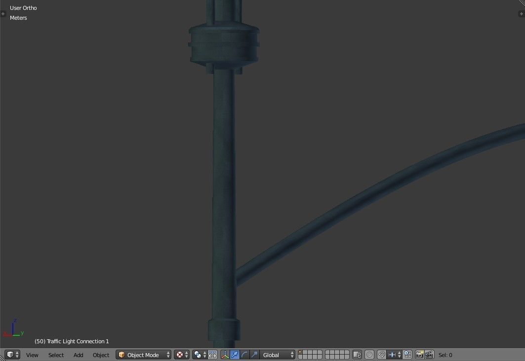 New York Manhattan Traffic light and street light Low-poly 3D model_9