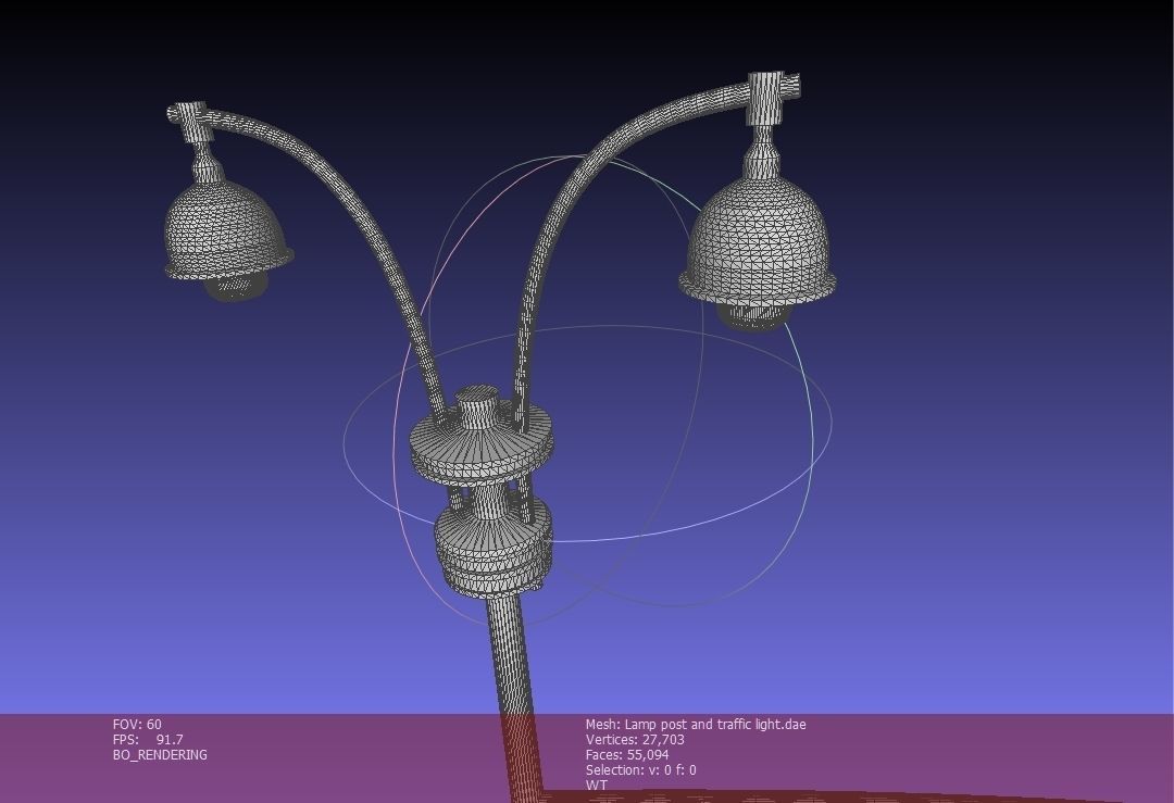 New York Manhattan Traffic light and street light Low-poly 3D model_25