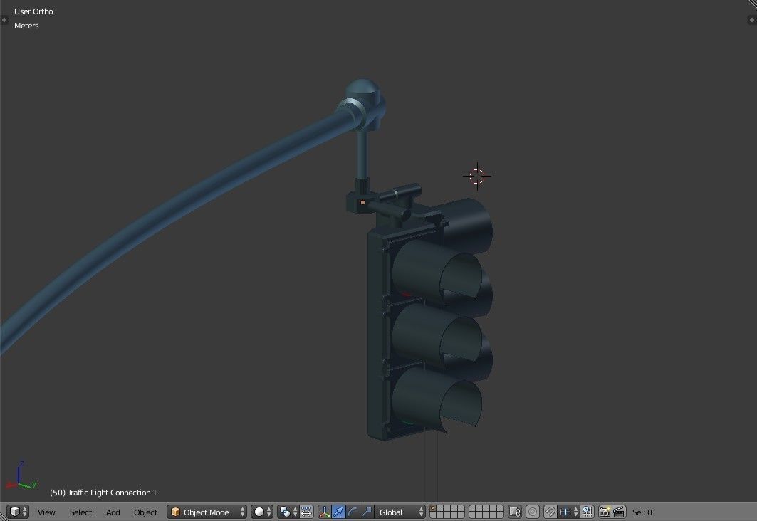 New York Manhattan Traffic light and street light Low-poly 3D model_7