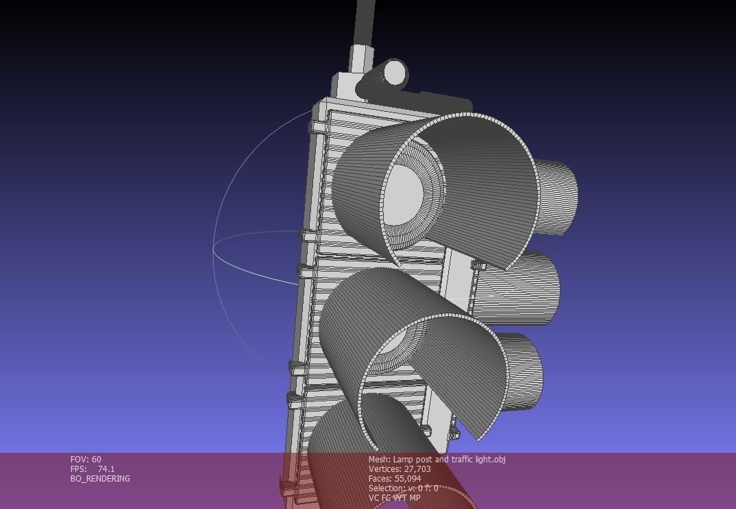 New York Manhattan Traffic light and street light Low-poly 3D model_28