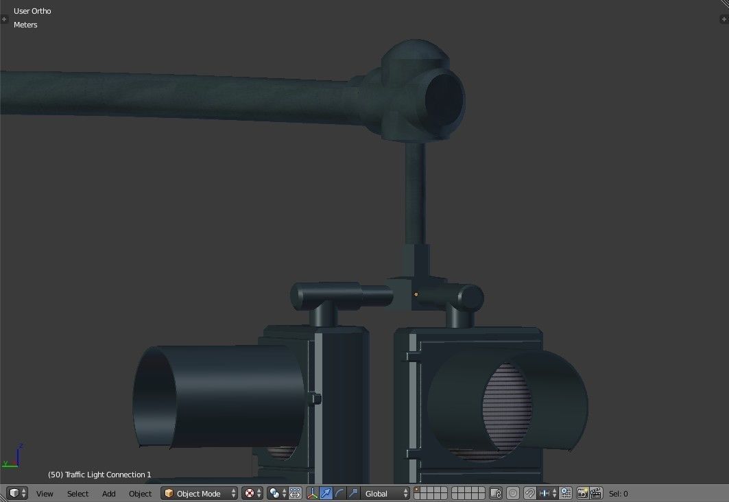 New York Manhattan Traffic light and street light Low-poly 3D model_17