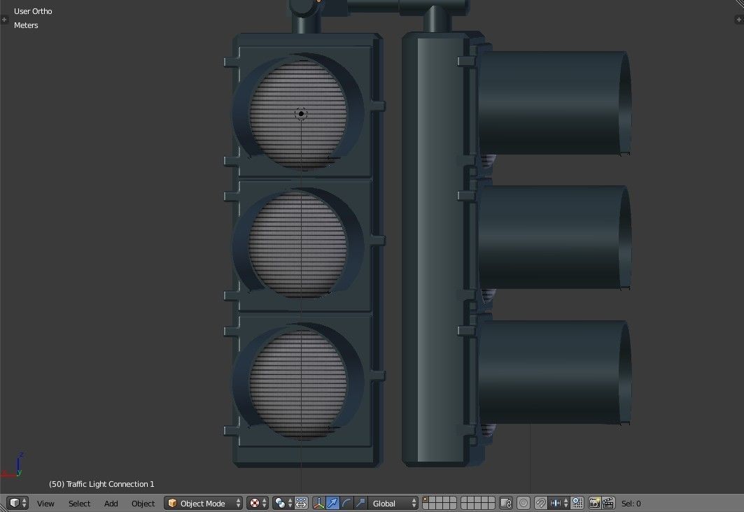 New York Manhattan Traffic light and street light Low-poly 3D model_18