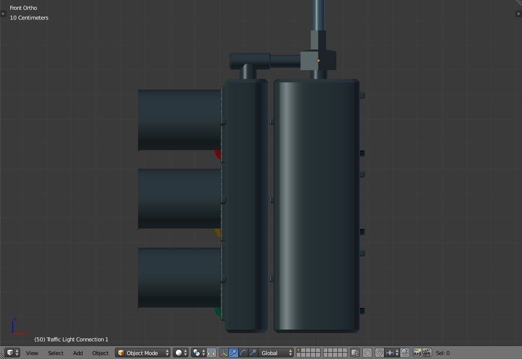 New York Manhattan Traffic light and street light Low-poly 3D model_12