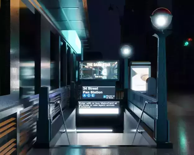 New York City Subway - Penn Station Metro 3D model