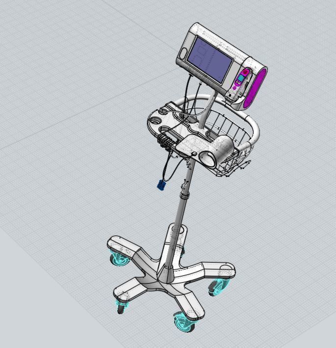 Welch Allyn Connex Spot Monitor 3D model_11
