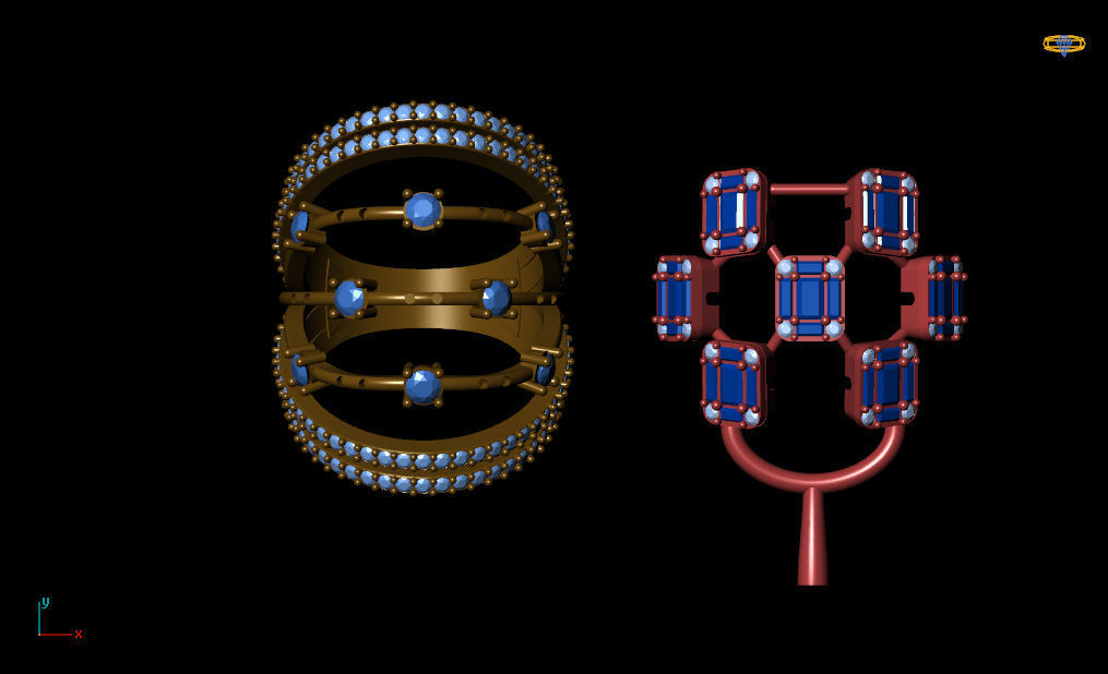 ring diamond r999 3D print model_1