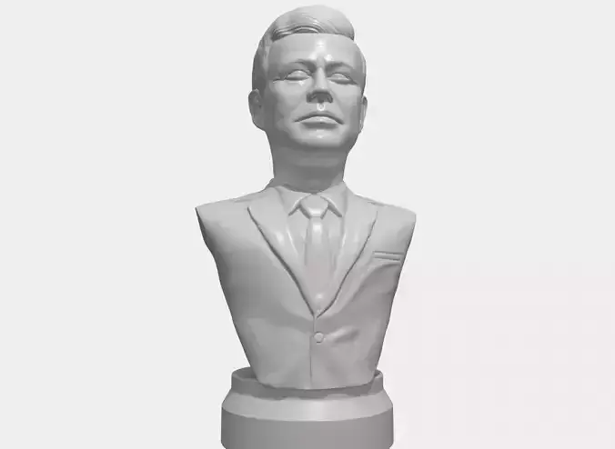 JFK 3D printable portrait sculpture  3D print model