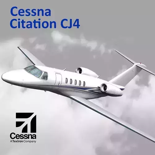 Cessna Citation CJ4 Low-poly 3D model