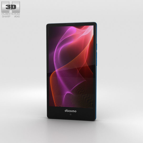 Sharp Aquos Compact Sh 02h Blue Black 3d Cgtrader