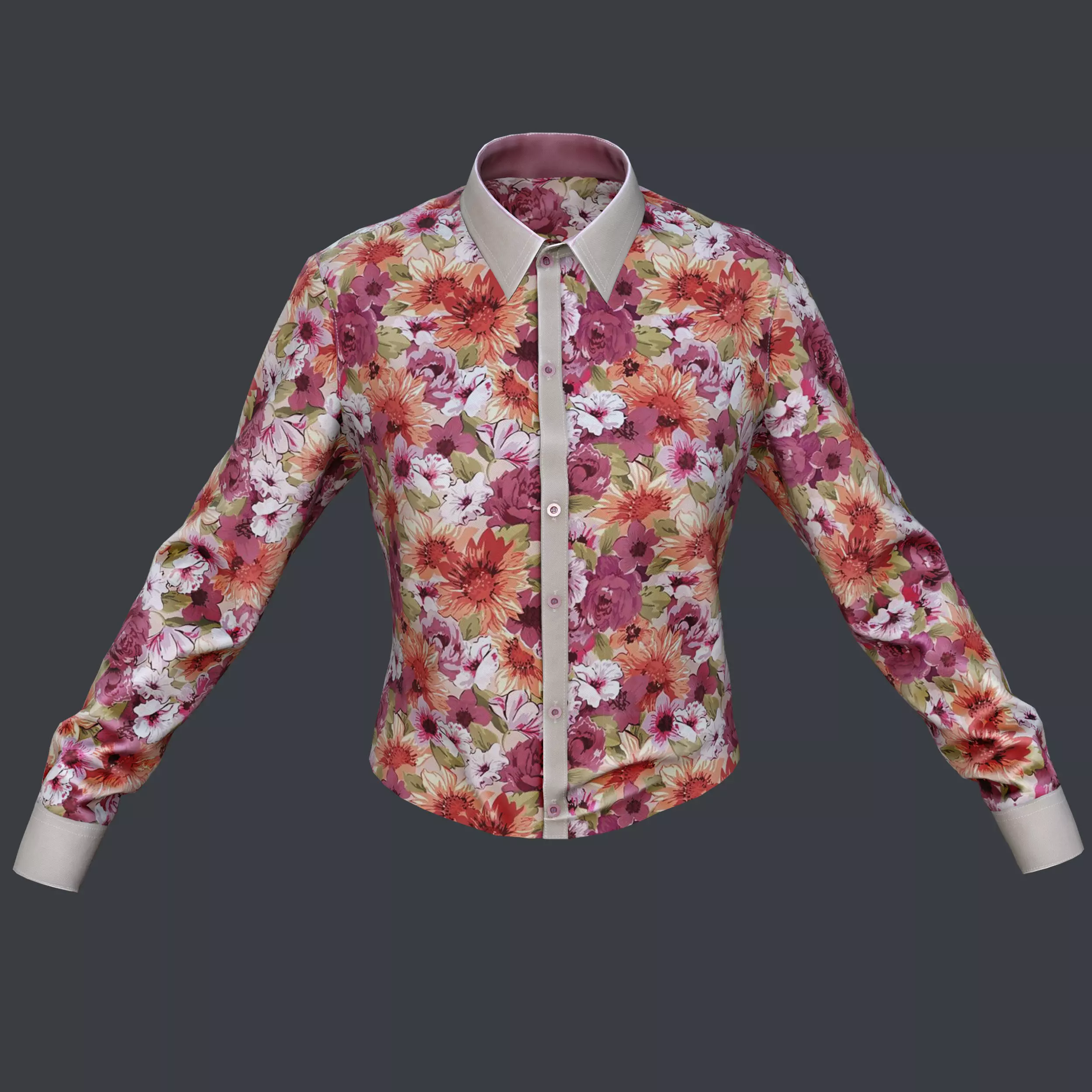 Female - Shirt - 2 Low-poly 3D model_0