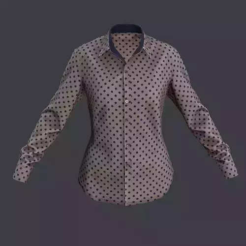 Female - Shirt - 3 Low-poly 3D model
