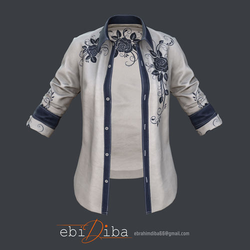 Female - Shirt - 4 Low-poly 3D model