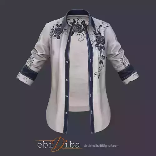 Female - Shirt - 4 Low-poly 3D model