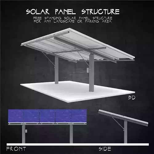 Solar panels stand alone structure steel column with base