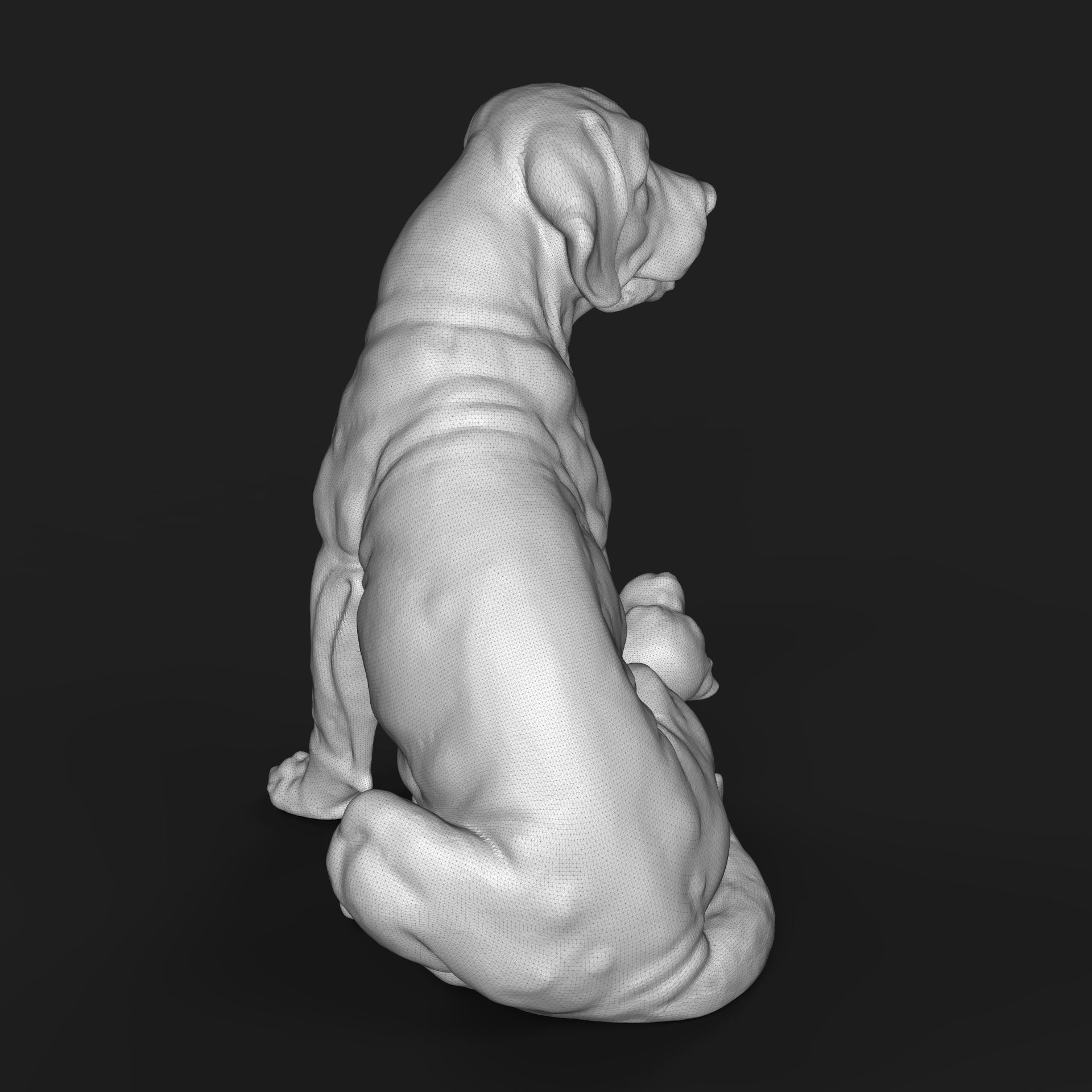Broholmer with a puppy 3D print model_6