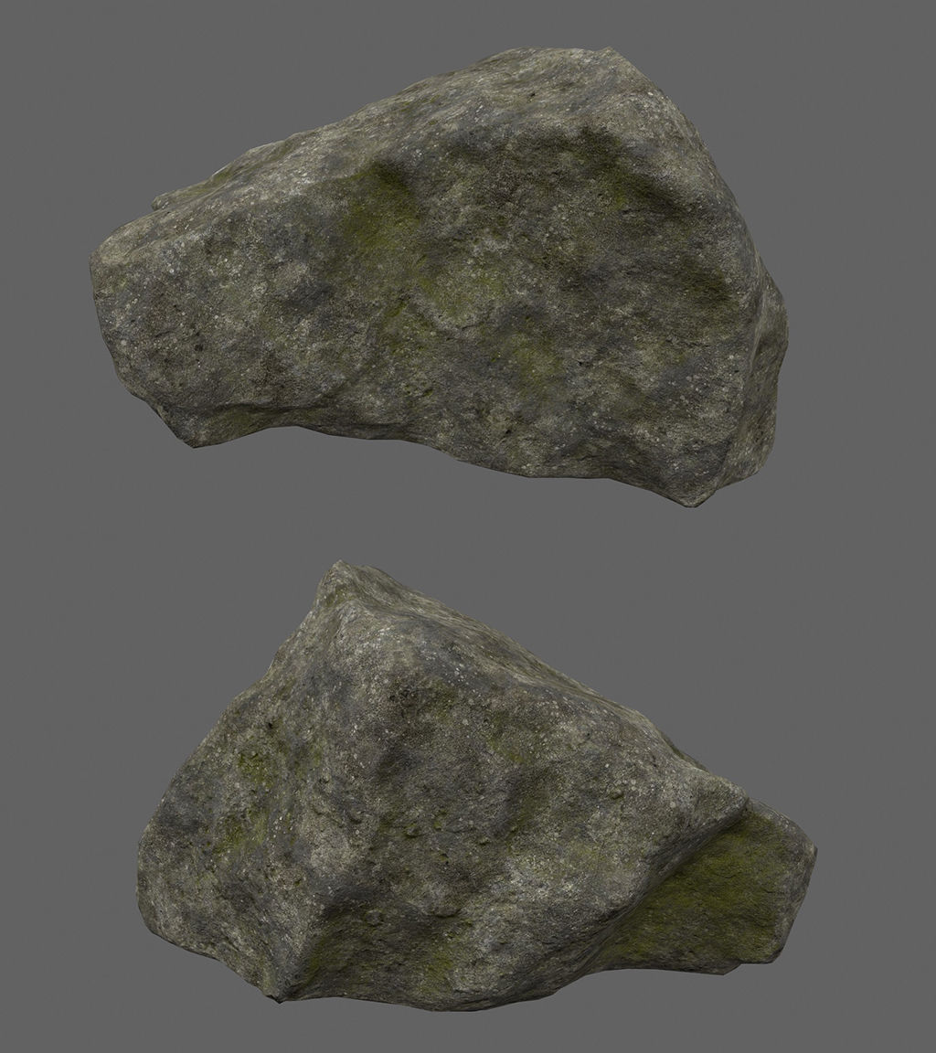 forest rock set Low-poly 3D model_23