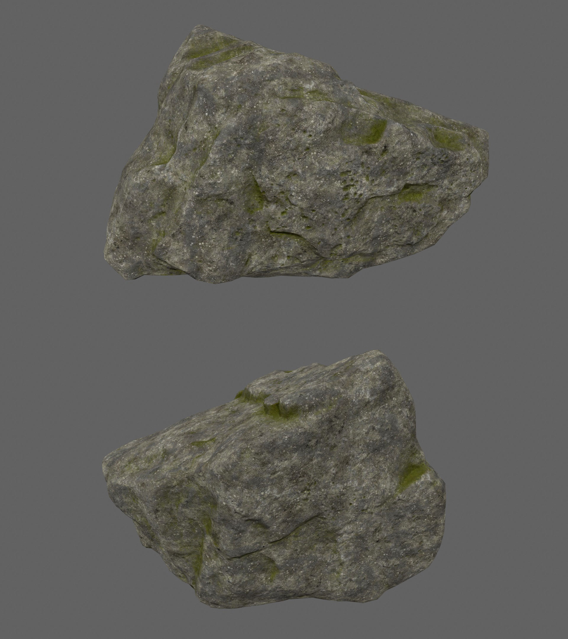 forest rock set Low-poly 3D model_20