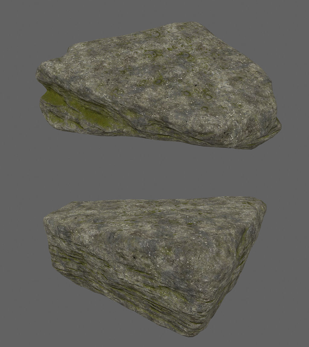 forest rock set Low-poly 3D model_21