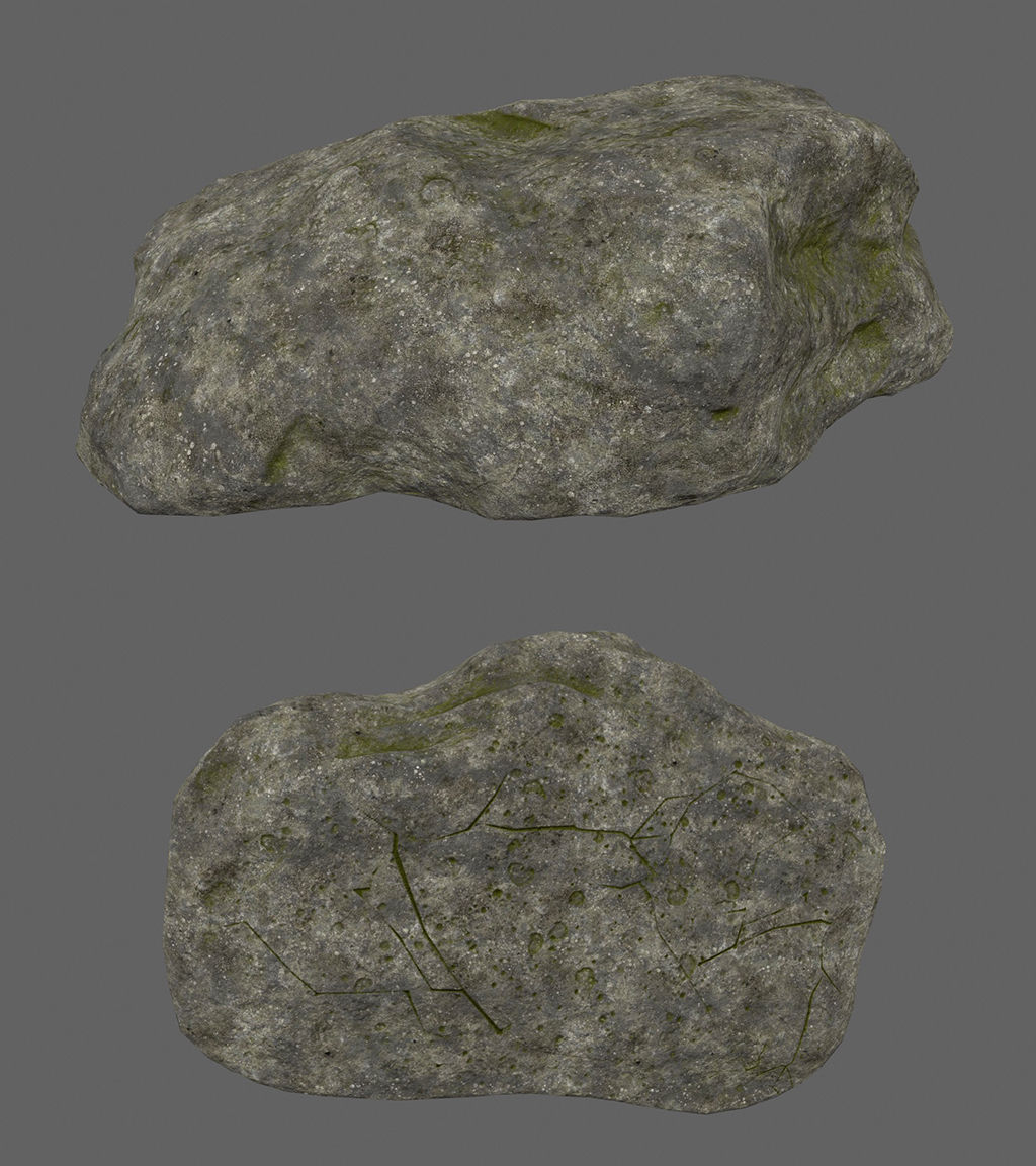 forest rock set Low-poly 3D model_18